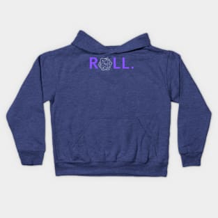 Roll. RPG Shirt Purple and White Kids Hoodie